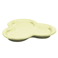 Elite Global Solutions D825P Tuscany 8 inch Weeping Willow Green Melamine Three Compartment Plate - 6/Case