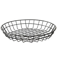 American Metalcraft WIB120 Black Round Wire Basket - 12 inch x 2 inch