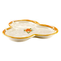 Elite Global Solutions D825P Tuscany 8 inch Design Melamine Three Compartment Plate - 6/Case