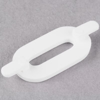 3/4 inch White Molded Plastic Number 0 Deli Tag Insert - 50/Set