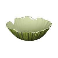Elite Global Solutions M124PL Tropicana Design Design Green 2.25 Qt. Palm Leaf Melamine Bowl