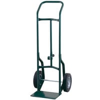 Harper 52DA60 Continuous Handle 600 lb. Steel Hand / Drum Truck with Chime Hook and 10 inch x 2 1/2 inch Solid Rubber Wheels
