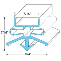 All Points 74-1154 Magnetic Drawer Gasket - 24 1/2 inch x 12 5/8 inch