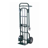 Harper DTT18648A 2-Position 800 lb. Convertible Hand / Platform Truck with 10 inch x 2 inch Solid Rubber Wheels and 5 inch Urethane Casters