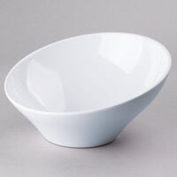 Elite Global Solutions M115 Pappasan White 2 Qt. Slanted Melamine Bowl