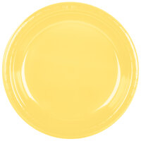 Creative Converting 28102031 10" Mimosa Yellow Plastic Plate - 240/Case