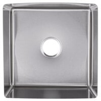 Eagle Group FNWNF-18-18-12-1 Stainless Steel 18 inch x 18 inch Fabricated Straight Wall Weld In Sink Bowl - 12 inch Deep