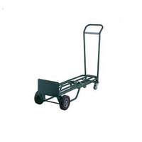 Harper DCT8546 3-Position 800 lb. Convertible Hand / Platform Truck with 8 inch x 2 inch Solid Rubber Wheels and 3 inch Urethane Casters