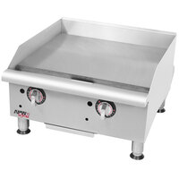 APW Wyott GGT-48S 48 inch Thermostatic Countertop Griddle - 80,000 BTU