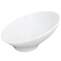 Elite Global Solutions M9 Pappasan White 28 oz. Slanted Melamine Bowl