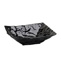 Elite Global Solutions M12123 Crinkled Paper Black 3 Qt. Square Melamine Bowl