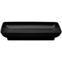 Elite Global Solutions M85145 Pappasan Black 14 1/2 inch Rectangular Melamine Platter