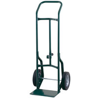 Harper 52DA77 Continuous Handle 600 lb. Steel Hand / Drum Truck with Chime Hook and 8 inch x 1 5/8 inch Mold-On Rubber Wheels