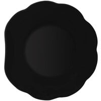GET 139-BK 8" Black Elegance Scallop Shape Black Plate - 12/Case