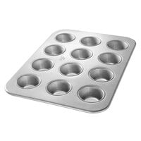 Chicago Metallic 42445 Glazed Aluminized Steel 24 Mold 2.82 oz. Clustered  ePAN Hamburger Bun / Muffin Top / Cookie Pan - 17 11/16 x 25 11/16