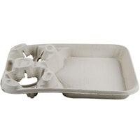 Huhtamaki Chinet 20990 StrongHolder 2 Cup Carrier with Large Tray - 100/Case