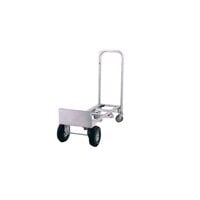 Harper GWDT2CJ6045 Continuous Handle Wide Body Senior Aluminum Hand Truck / Platform Truck 1000 lb. with 10 inch x 2 1/2 inch Solid Rubber Wheels