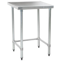 Eagle Group T2430GTEM 24" x 30" Open Base Stainless Steel Commercial Work Table