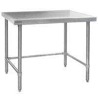 Eagle Group T2460GTEM 24 inch x 60 inch Open Base Stainless Steel Commercial Work Table