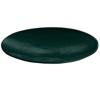 Tablecraft CW11009BKGS 20" x 3 1/2" Black with Green Speckle Cast Aluminum Round Flared Platter