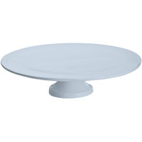 Tablecraft CW17005GY 14 inch x 4 inch Gray Cast Aluminum Round Platter with Cake Stand