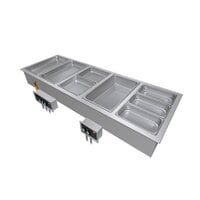 Hatco HWBI-5MA Five Compartment Modular / Ganged Drop In Hot Food Wells with 1 inch Manifold Drain and Auto-Fill - 208V, 1 Phase