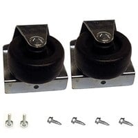 True 929654 2 inch Swivel Casters with Leveling and Mounting Screws - 2/Set