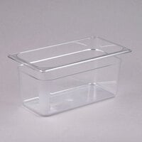 Cambro 36CW135 Camwear 1/3 Size Clear Polycarbonate Food Pan - 6 inch Deep