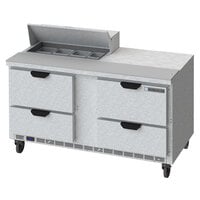 Beverage-Air SPED60HC-08-4 60" 4 Drawer Refrigerated Sandwich Prep Table
