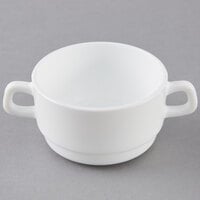 Arcoroc 28891 Opal Restaurant White 10.5 oz. Double Handled Bowl by Arc Cardinal - 24/Case
