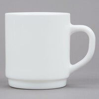 Arcoroc 64733 Opal Restaurant White 10 oz. Stacking Mug by Arc Cardinal - 36/Case