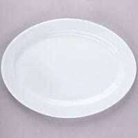 Arcoroc 67107 Opal Restaurant White 12 1/2" Oval Platter by Arc Cardinal - 24/Case