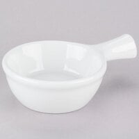 Tuxton BPS-0902 9 oz. Porcelain White China French Casserole Dish - 24/Case