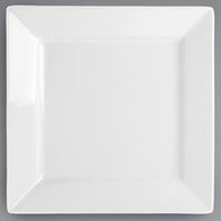 Tuxton GSP-009 TuxTrendz Santorini 12 1/8" Bright White Square China Plate - 6/Case