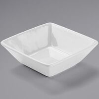 Tuxton GSP-531 TuxTrendz Santorini 25 oz. Bright White Square China Bowl - 12/Case