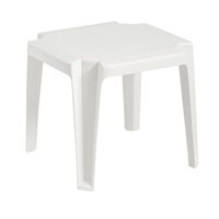 Grosfillex 52099004 / US529804 Miami 17 inch x 17 inch White Resin Low Table - Pack of 6