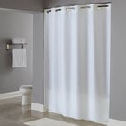 Hookless HBH40PLW01 White Plainweave Shower Curtain with Matching Flat ...
