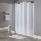 Hookless HBH04PDT01 White 8-Gauge Pin Dot Shower Curtain with Matching ...