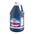 A one-gallon jug of Carnival King bubble gum snow cone flavoring syrup.