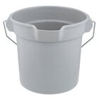 Buy Rubbermaid Professional Plus FG296300GRAY Bucket, 10 qt Capacity,  10-1/2 in Dia, Polyethylene, Gray 10 Qt, Gray