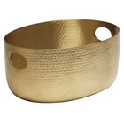 Vasca Portabevande In Alluminio Martellato American Metalcraft, Finitura Oro, 48x35x21 Cm