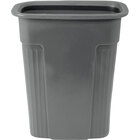 Slimline 25 Gal Graystone Square Trash Can with Swing Door Lid