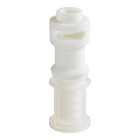 A white plastic tap valve for Carnival King granita and slushy machines.