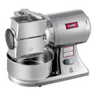 An electric hard cheese grater with a stainless steel body and a large mixing bowl, designed for commercial use.