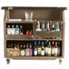 Cambro BAR540DS672 Granite Sand and Cocoa Designer Series Cambar 54" Portable Bar with 5-Bottle Speed Rail Main Thumbnail 4