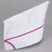 Royal Paper RPOS1A White Paper Overseas Cap with Red Stripe - 100/Box Main Thumbnail 3