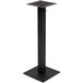 BFM Seating PHTB16SQBLT Margate Bar Height Outdoor / Indoor 16" Black Square Table Base with Umbrella Hole Main Thumbnail 1