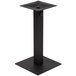 BFM Seating PHTB16SQBL Margate Standard Height Outdoor / Indoor 16" Black Square Table Base with Umbrella Hole Main Thumbnail 1