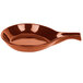 A Tablecraft copper cast aluminum skillet with an open handle.