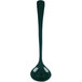 A long black Tablecraft ladle with a hunter green bowl.